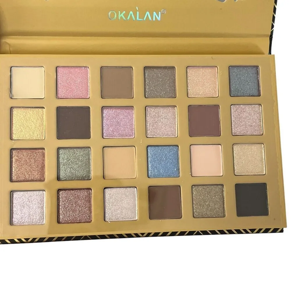 OKALAN Stately Eyeshadow Palette 24 Color Makeup‎ Kit with Mirror New 0.84 oz